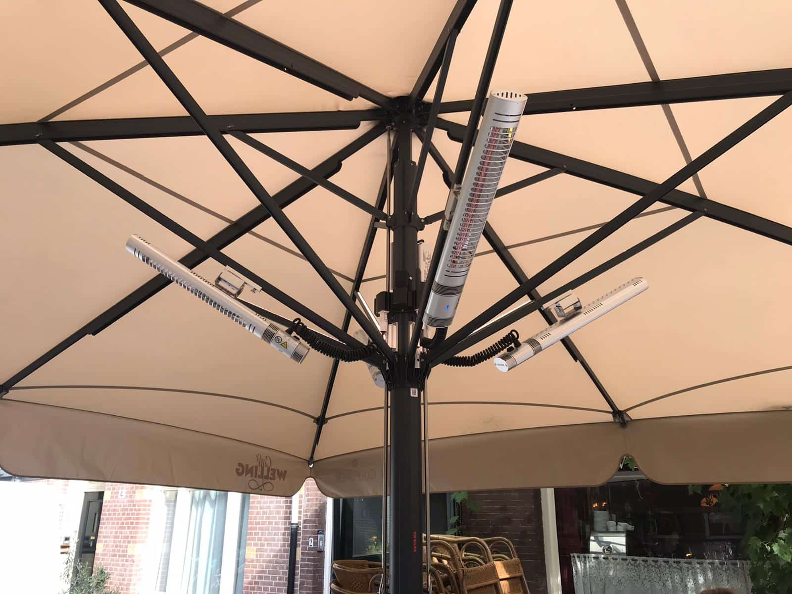 Parasol verlichting, verlichting parasol, parasol met verlichting Xterior